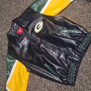 Green bay packers leather jacket